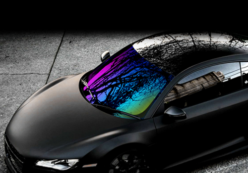 dichroic glass banner